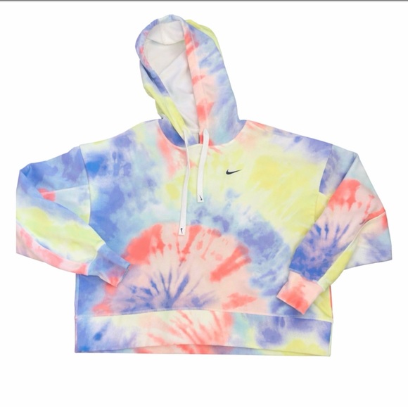 Women’s Nike Tie Dye Dry Fit Running Shirts and Matching Hoodie 🩷💛🤍💜 - Picture 2 of 3